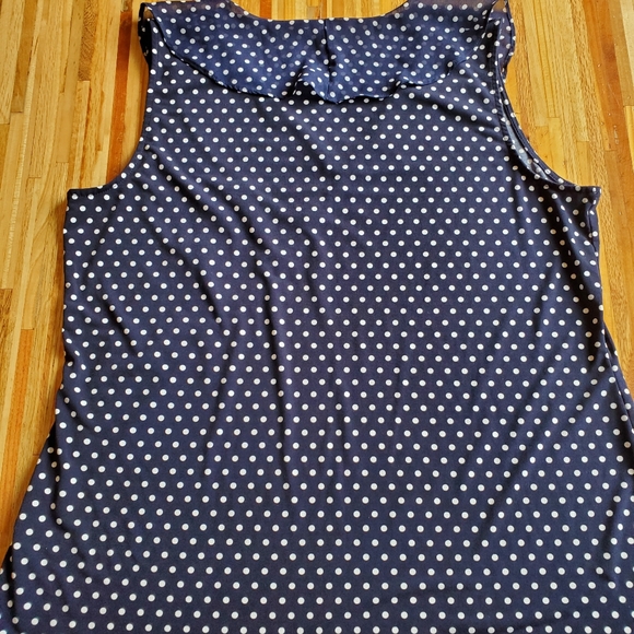 Calvin Klein Navy Polka Dot Tank - Picture 7 of 8